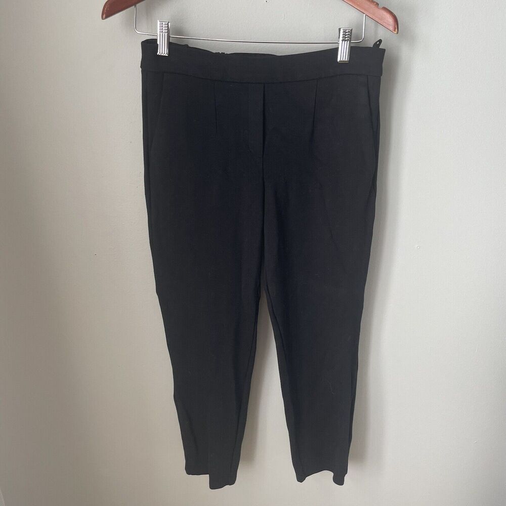 Aritzia Babaton Trouser Pants‎ Womens Size 6 Black Pleated Tapered Ankle Pull On